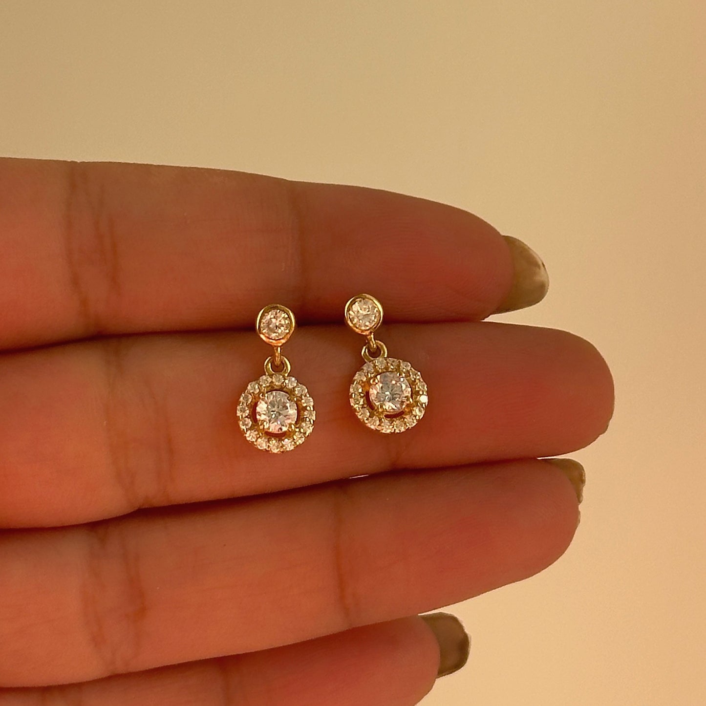 sparkling hanging studs