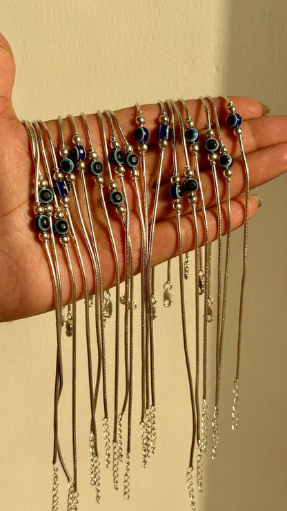 Evil eye ball anklet