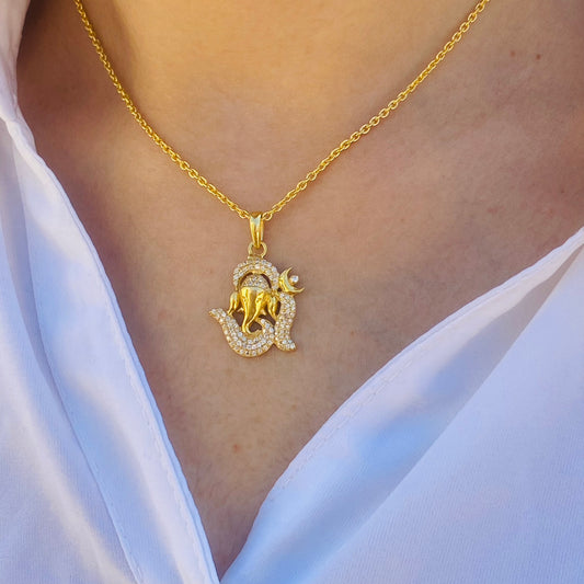 Om & Ganesha Pendant