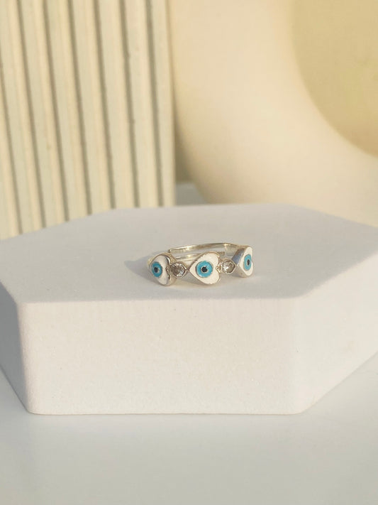 Evil Eye Trio Ring