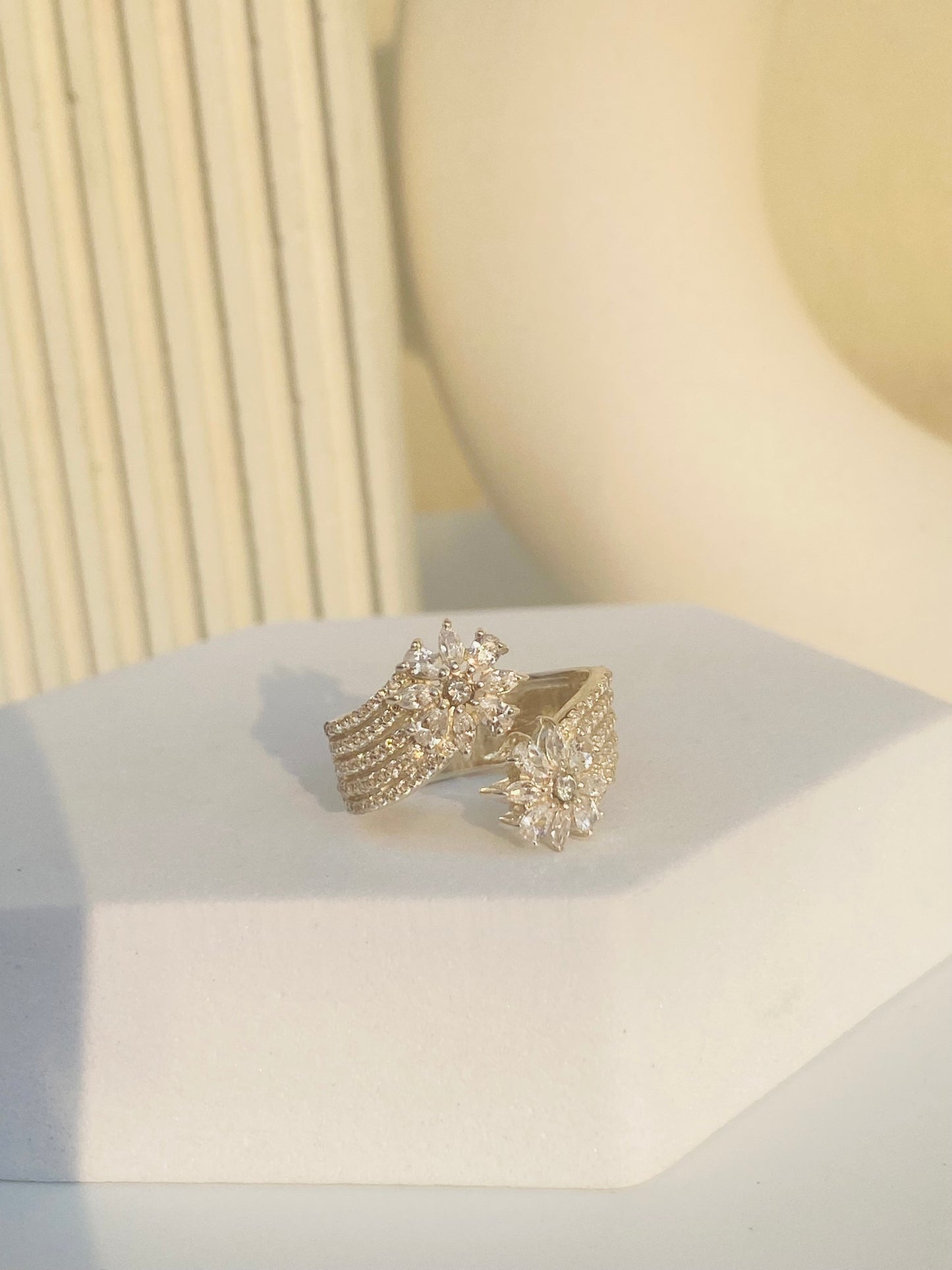 floral duo ring