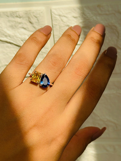 Couple Birthstones Ring