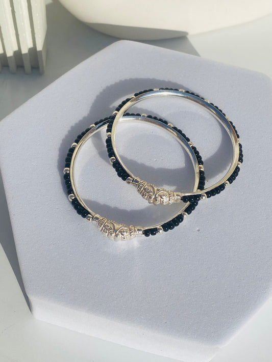 Black Beads Baby Kada