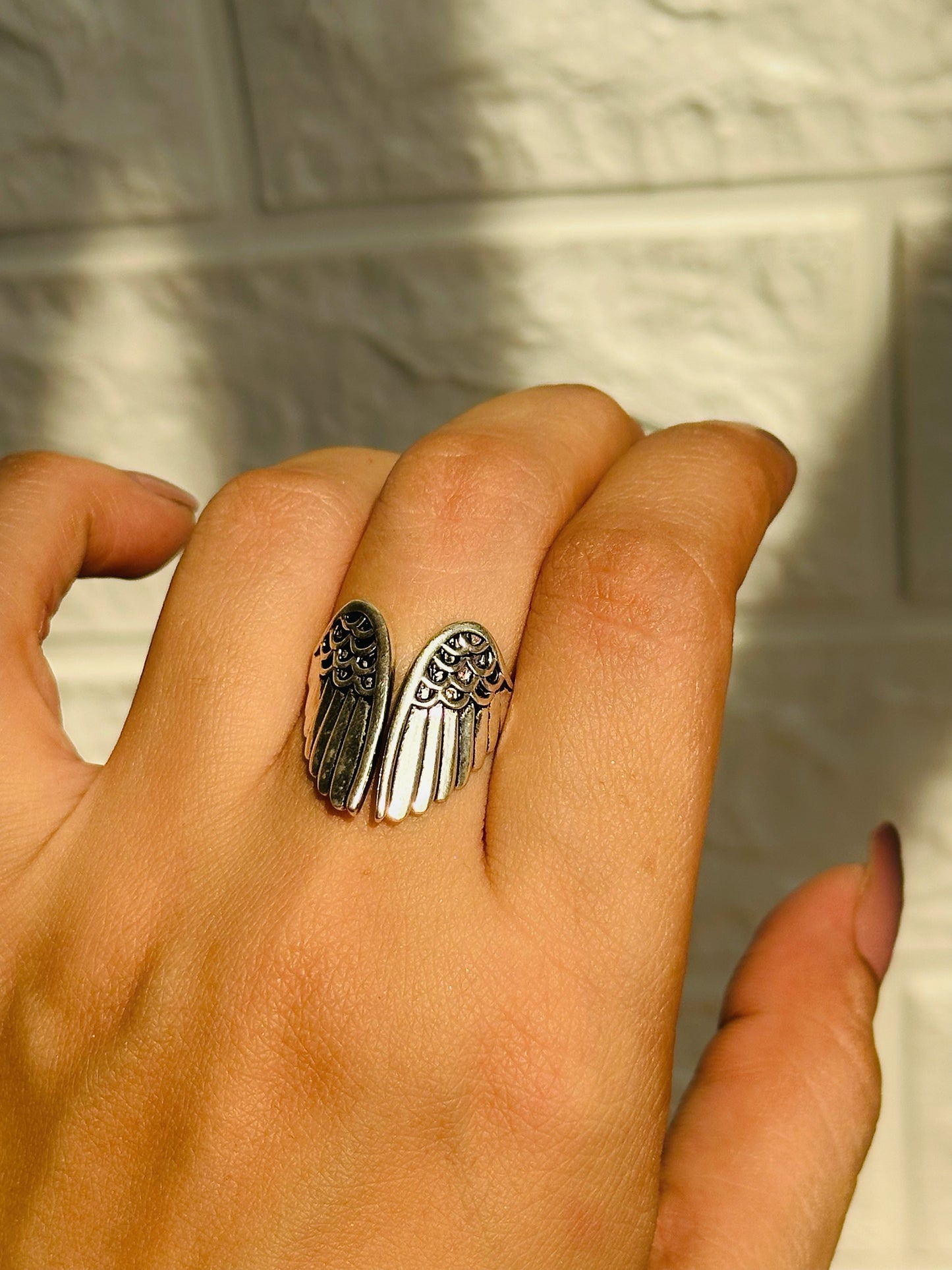 smoky feather ring