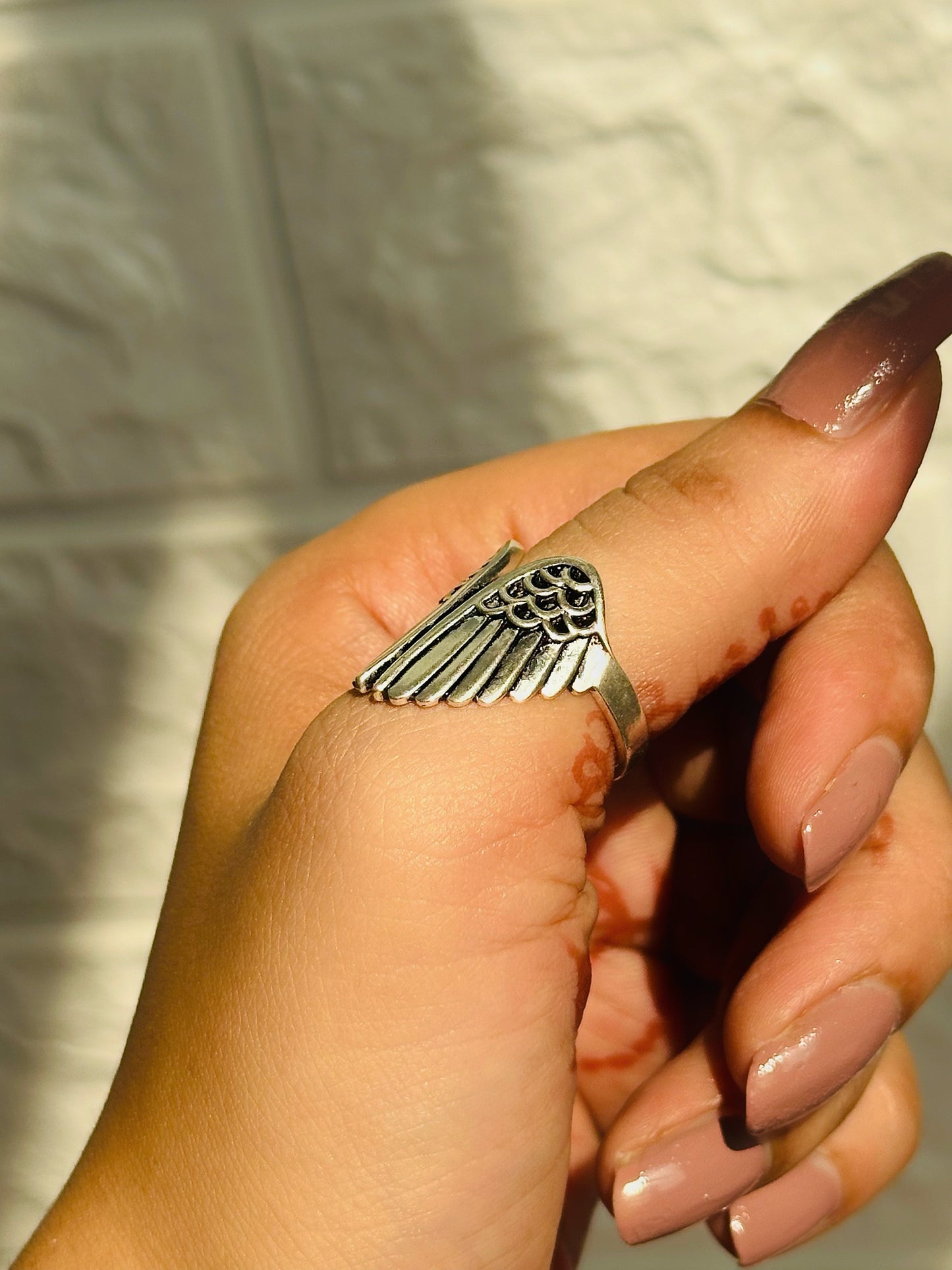 smoky feather ring