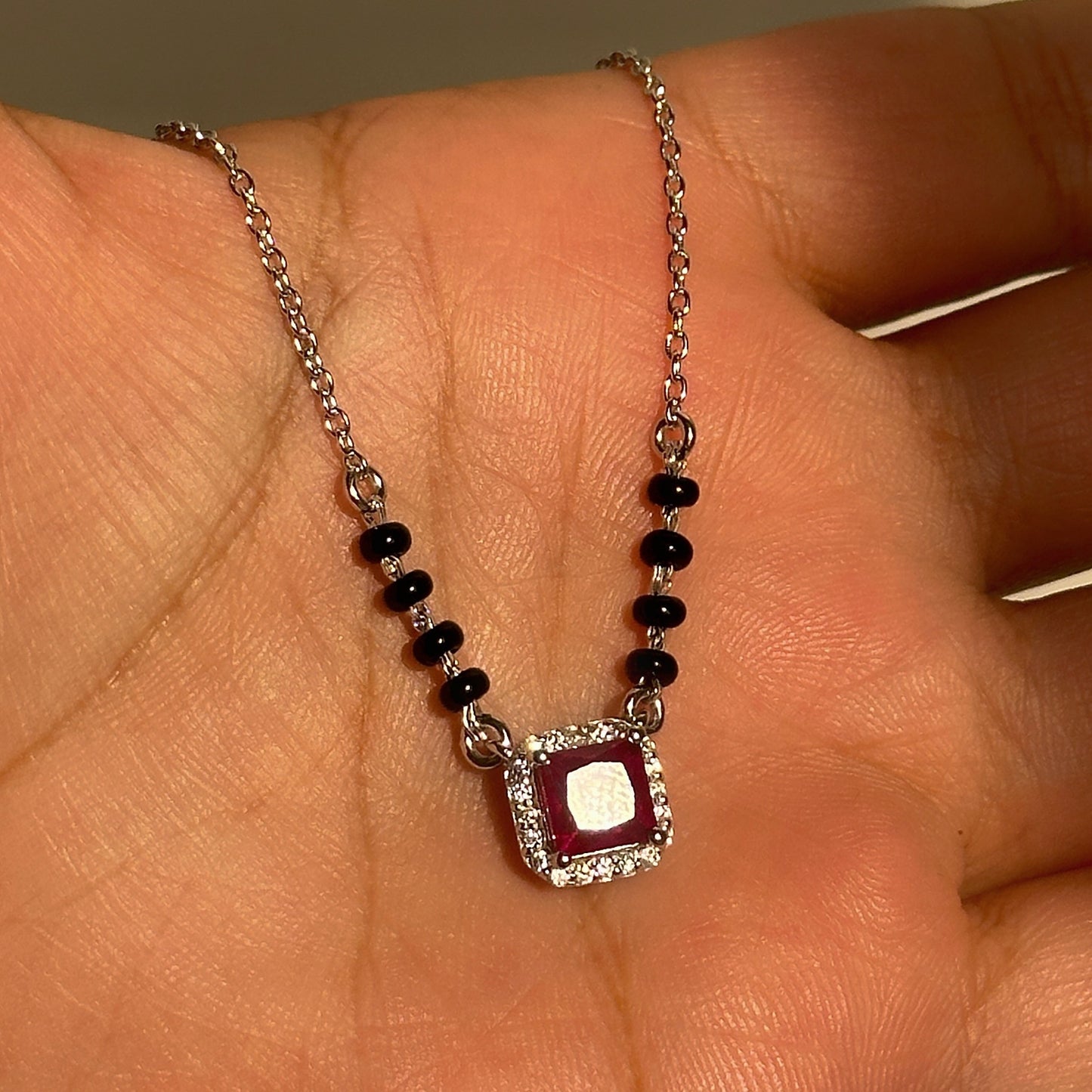 royal ruby mangalsutra