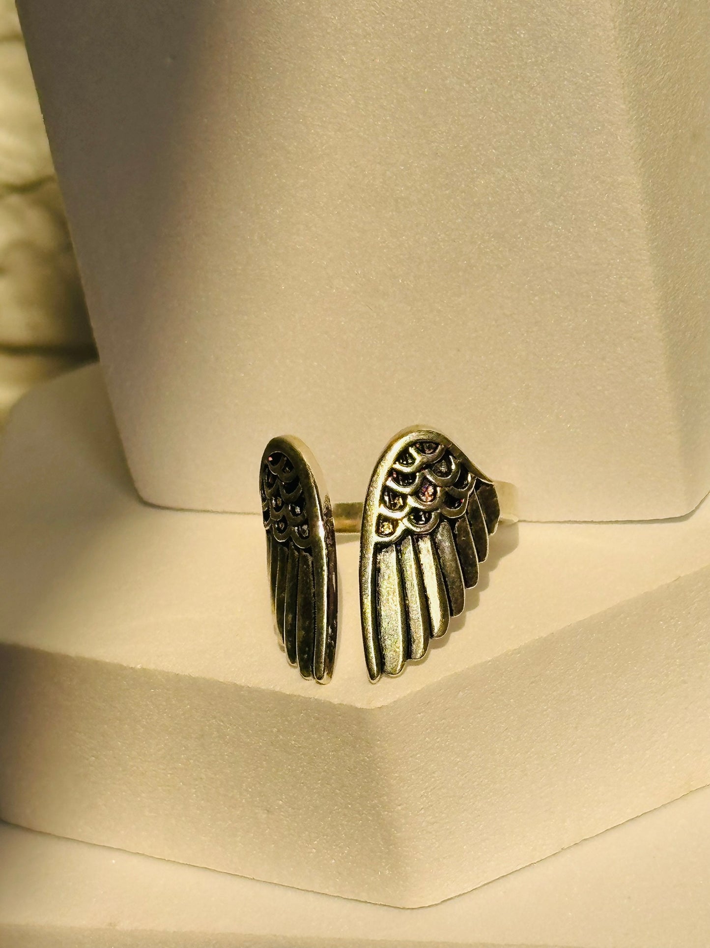 smoky feather ring