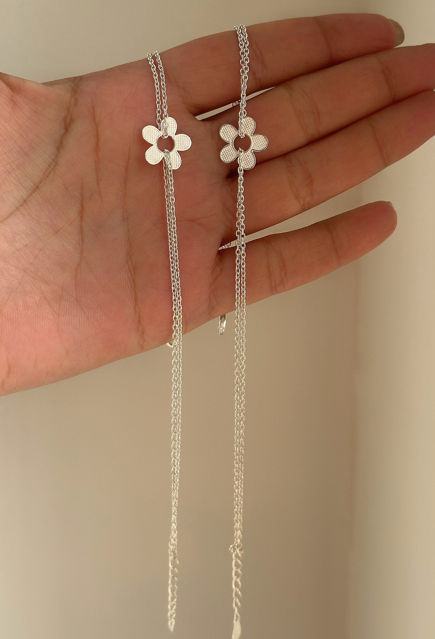 floral charm anklet