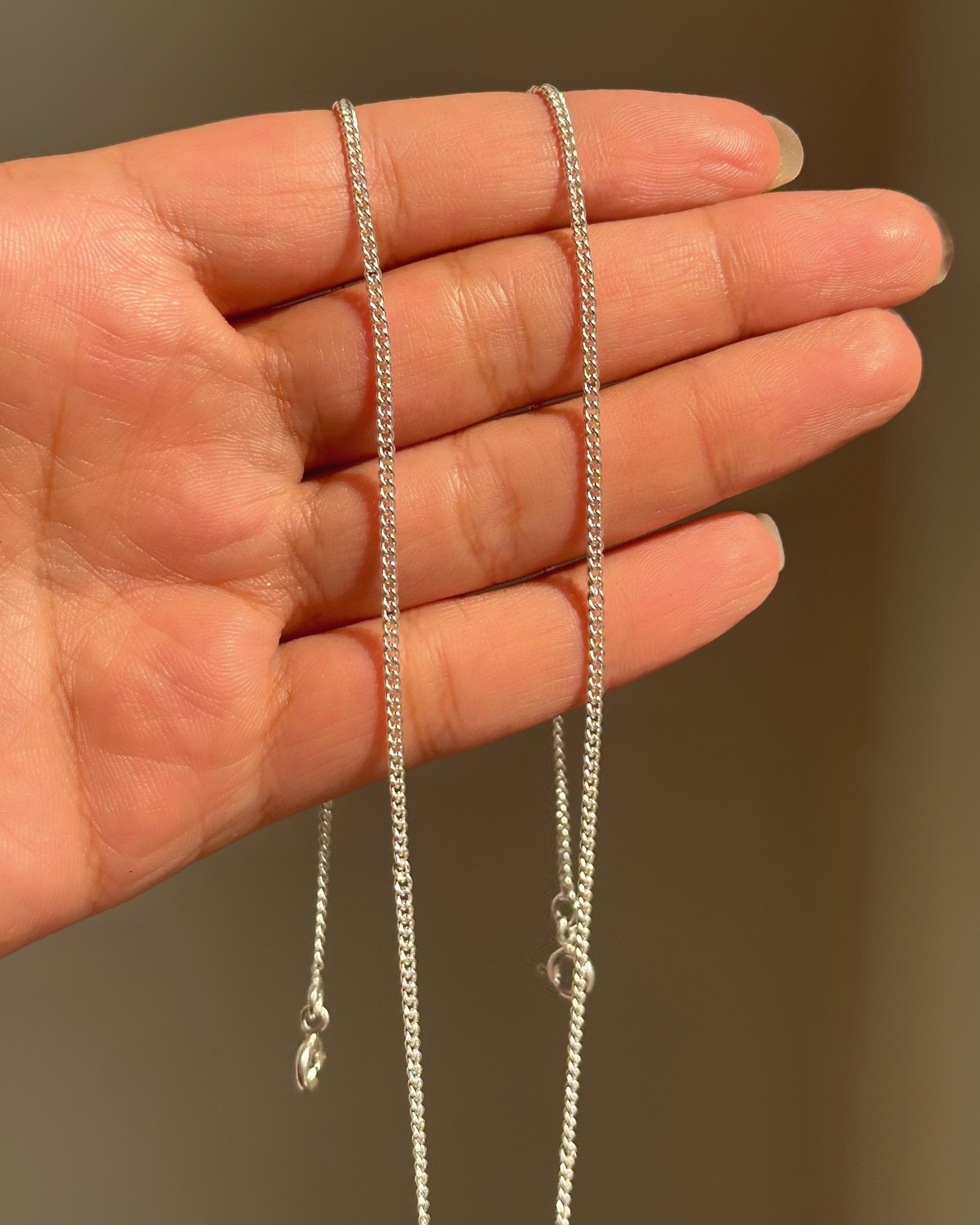 Sleek Cuban Anklet — thin Cuban link payal in 925 sterling silver