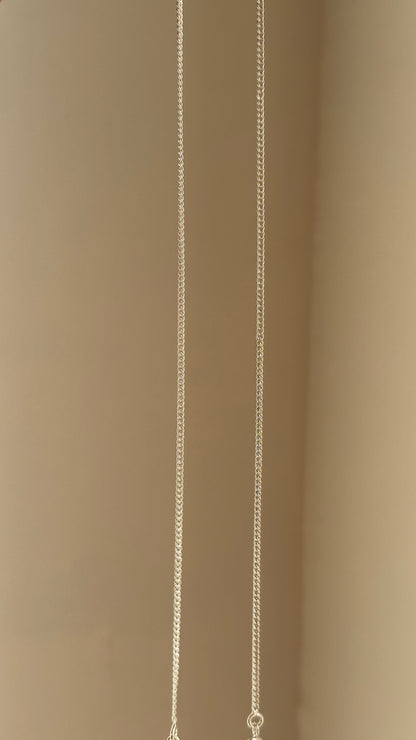 Sleek Cuban Anklet worn on ankle — 925 silver Cuban chain payal
