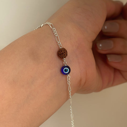 Evil Eye Rudraksha Bracelet