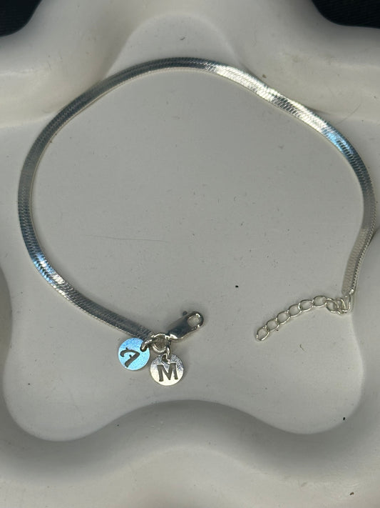 Couple Initials Charm Bracelet