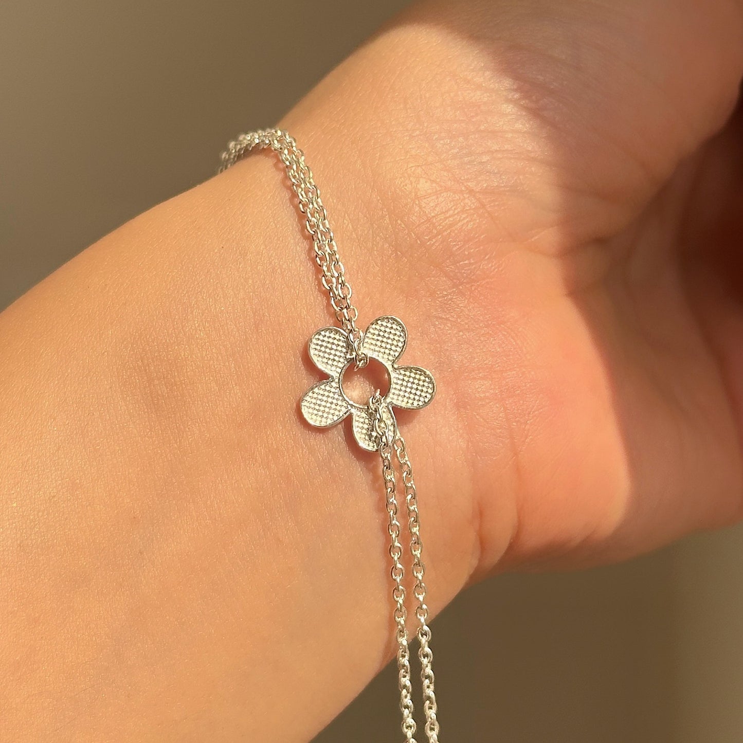 floral charm bracelet