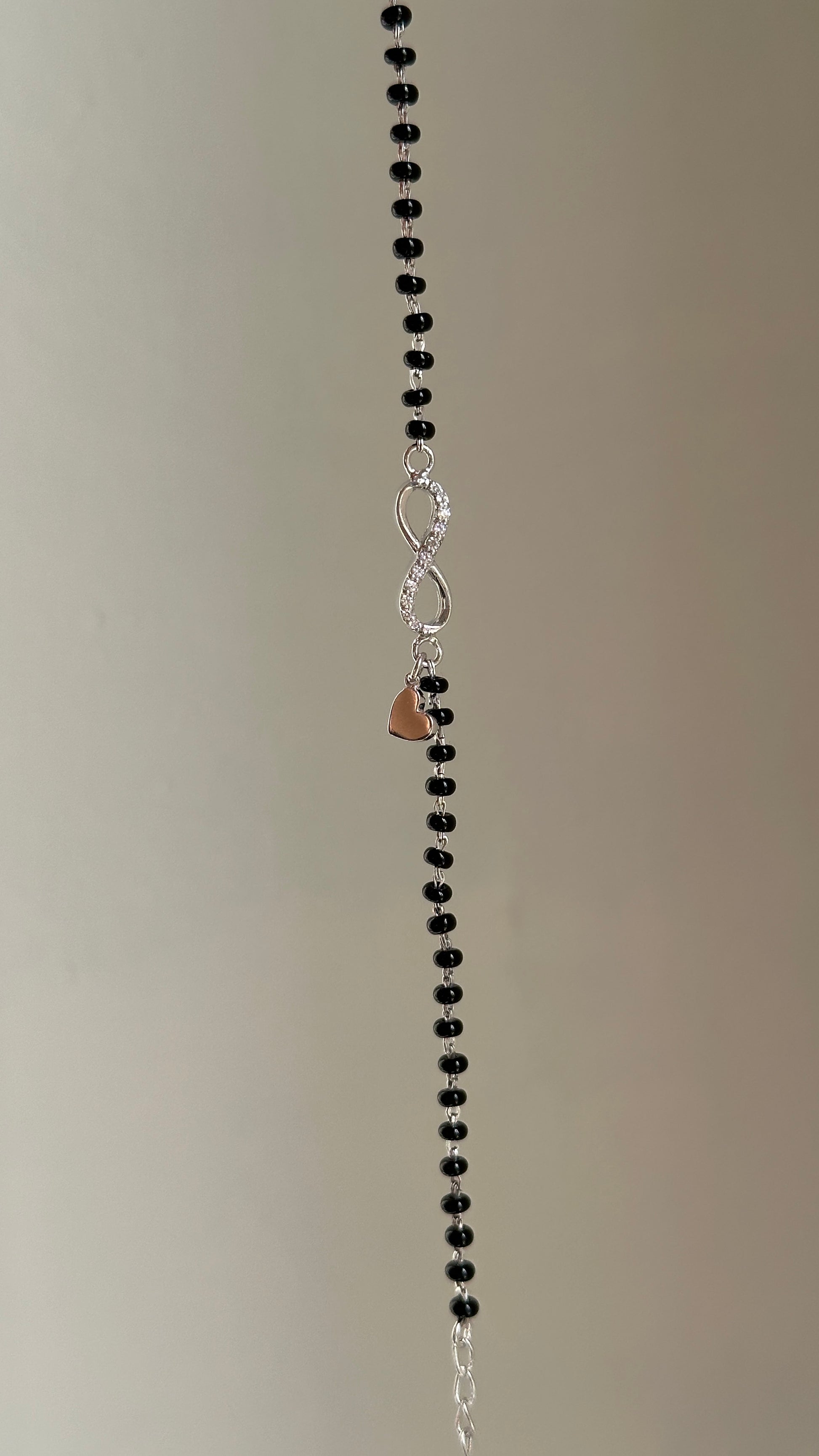 Infinity Heart Mangalsutra Bracelet worn — personalised hand mangalsutra