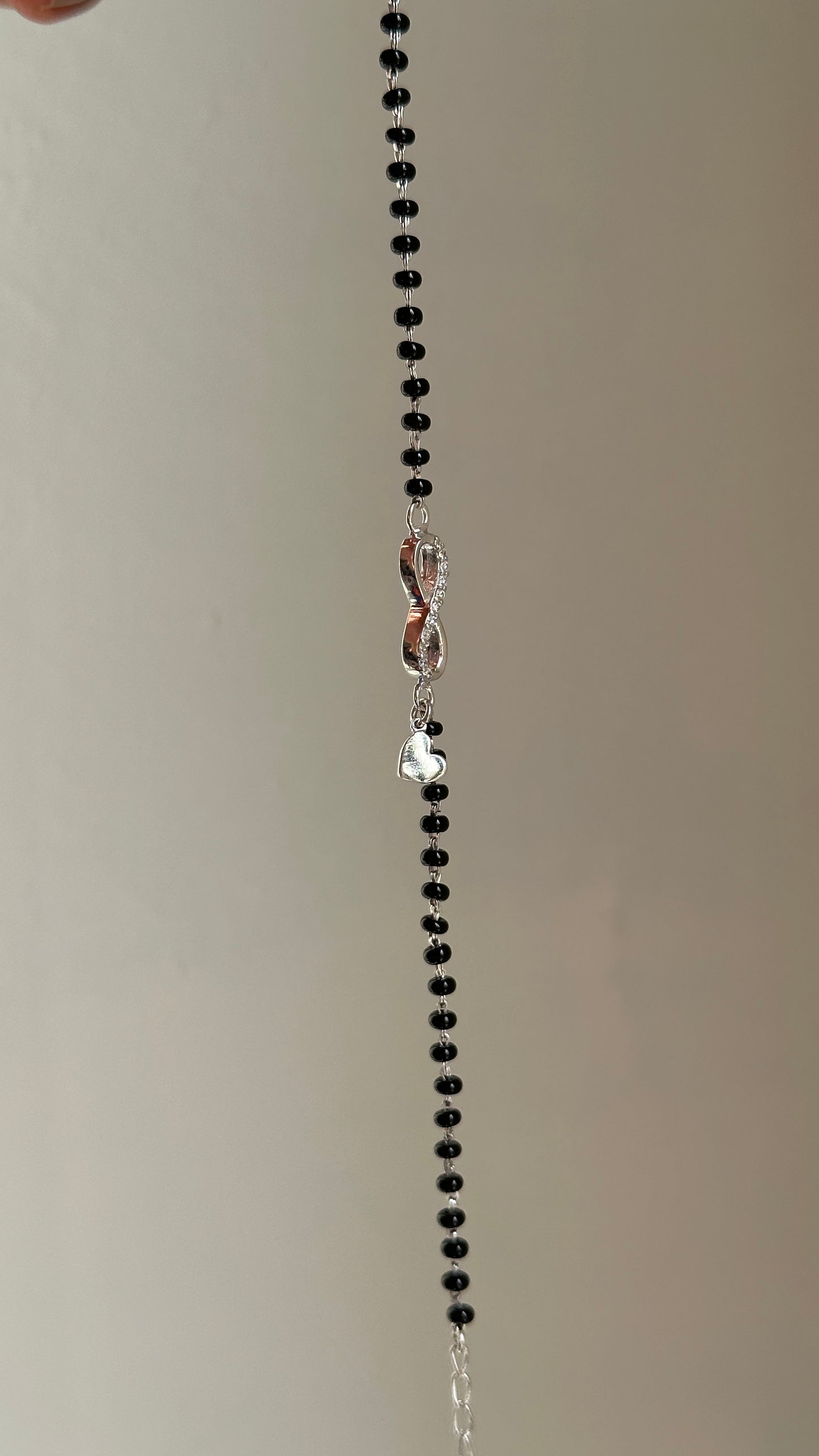 infinity heart mangalsutra bracelet
