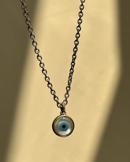 Classic Evil Eye Neckpiece — 8mm nazariya pendant in 925 sterling silver