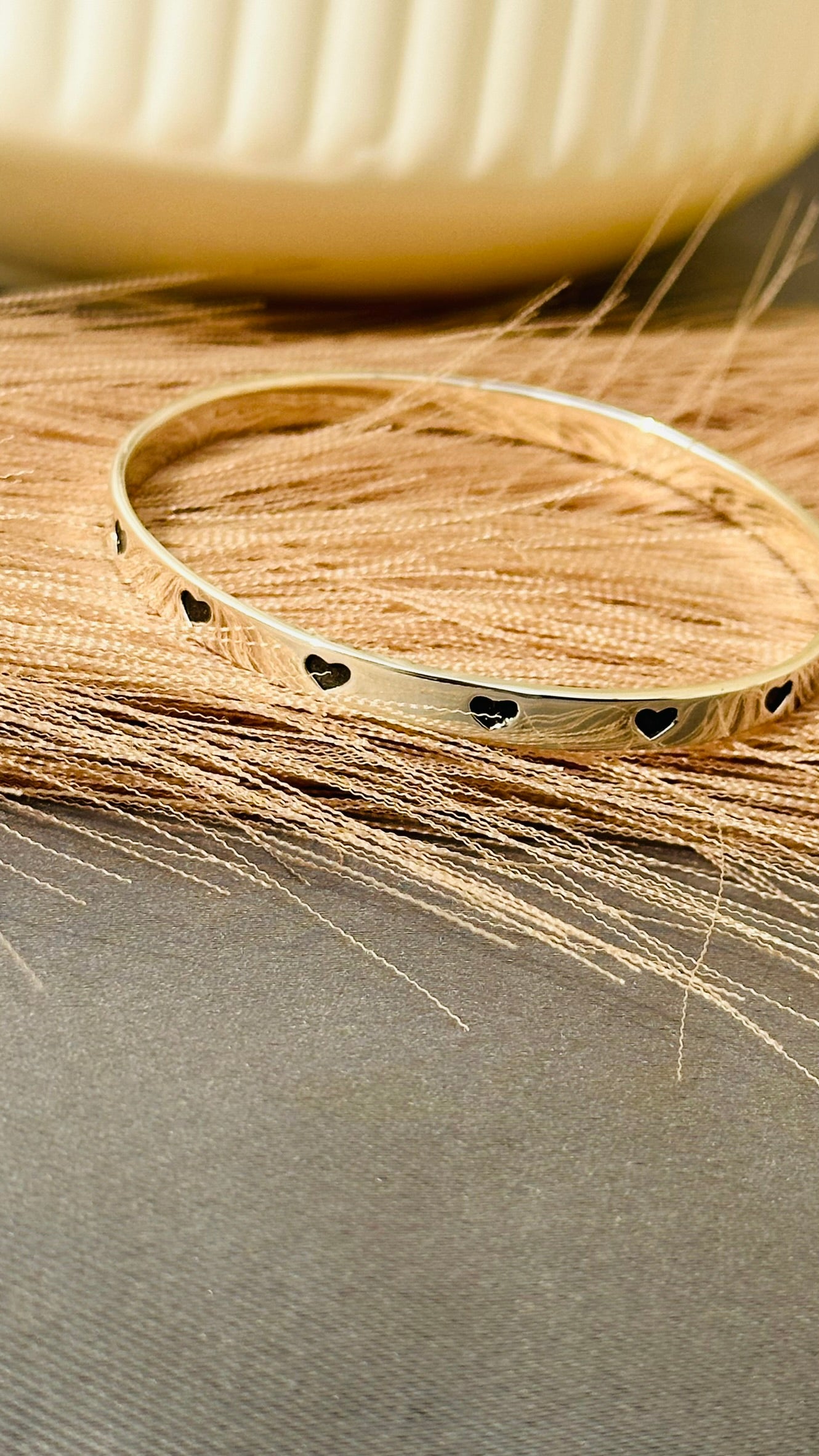 tiny heart bangle