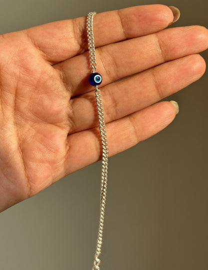 Guardian Evil Eye Bracelet close-up — round blue evil eye stone