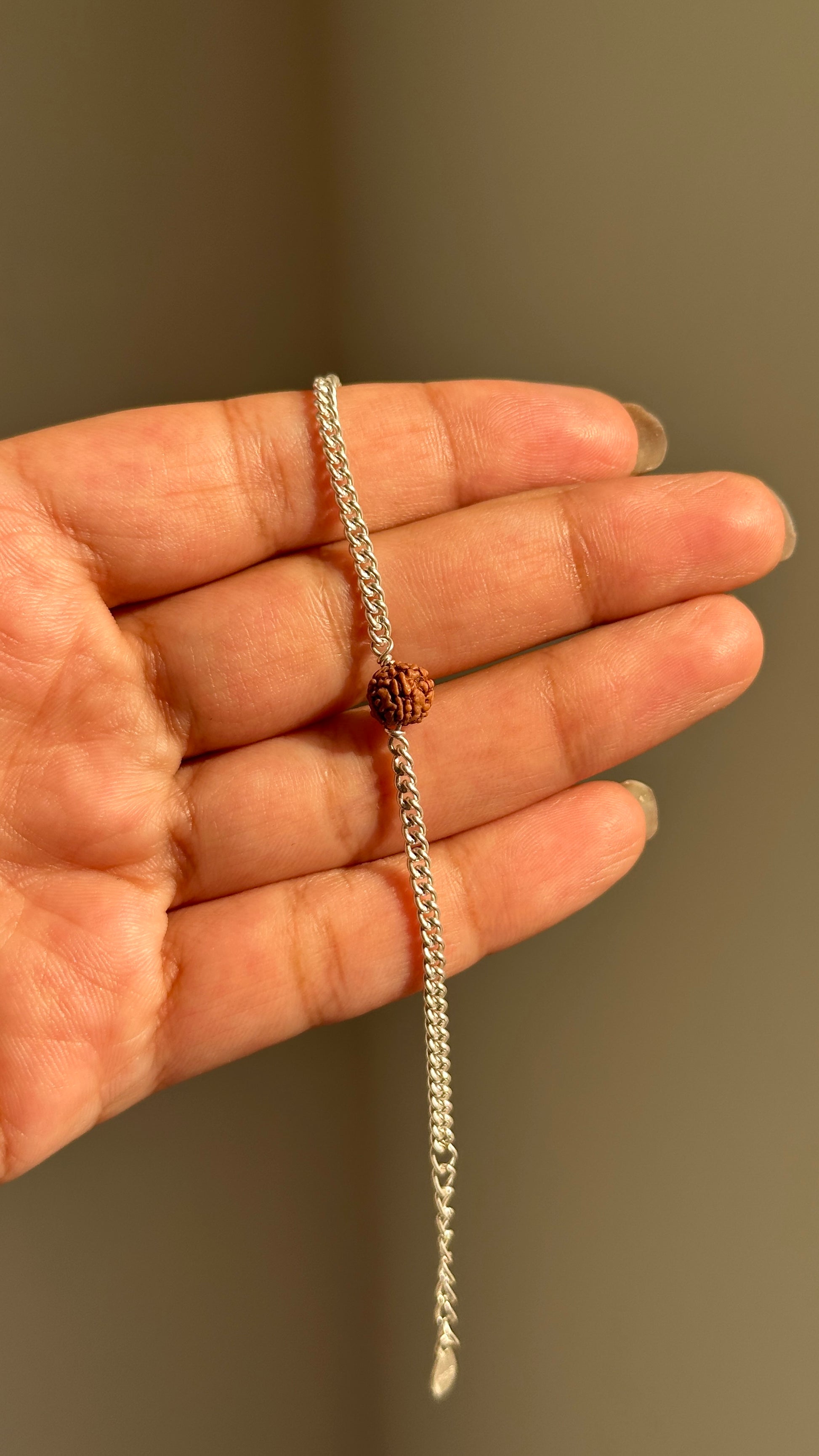 Rudra Blessing Bracelet — 6mm rudraksha beads in 925 silver, kids bracelet