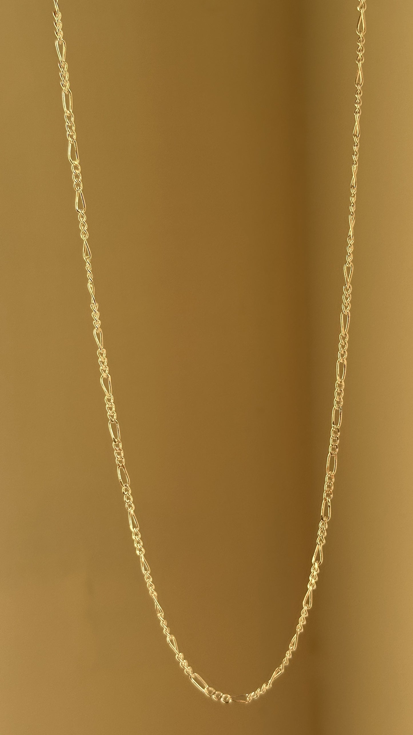mini figaro chain — 925 sterling silver figaro chain, 18 inch