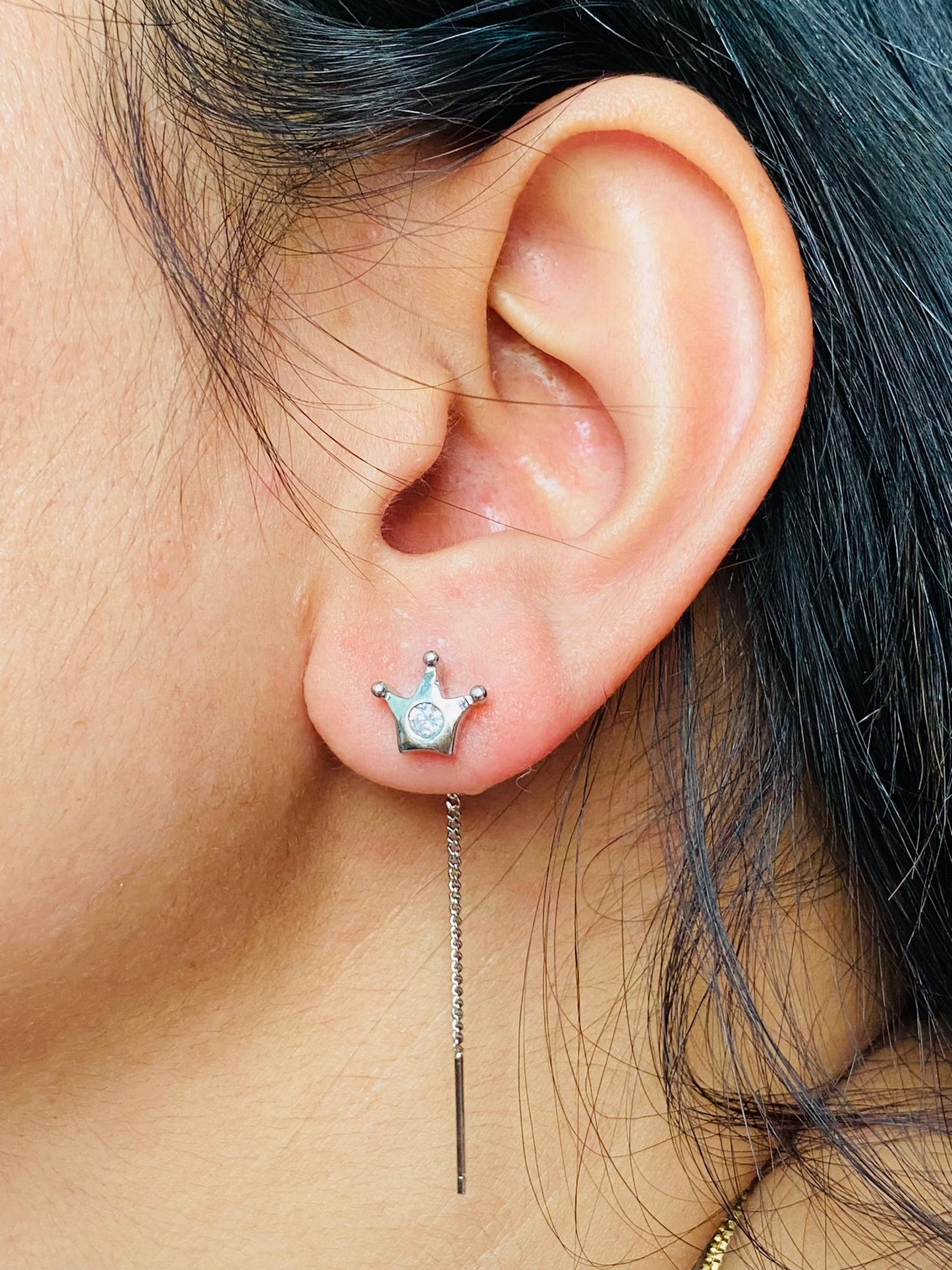 crown threader earring