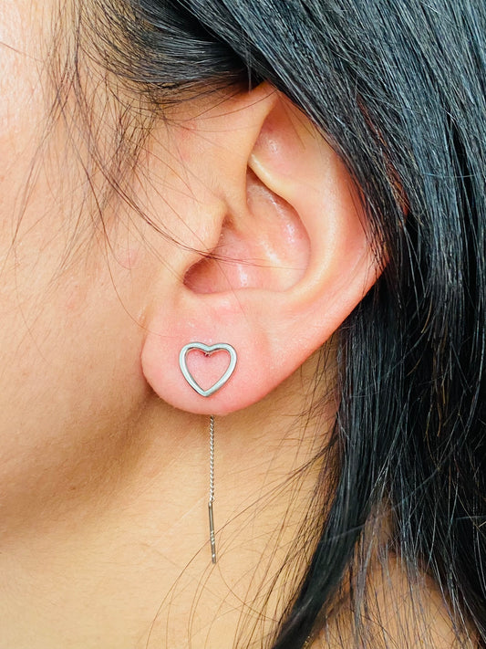 Heart Threader Earring