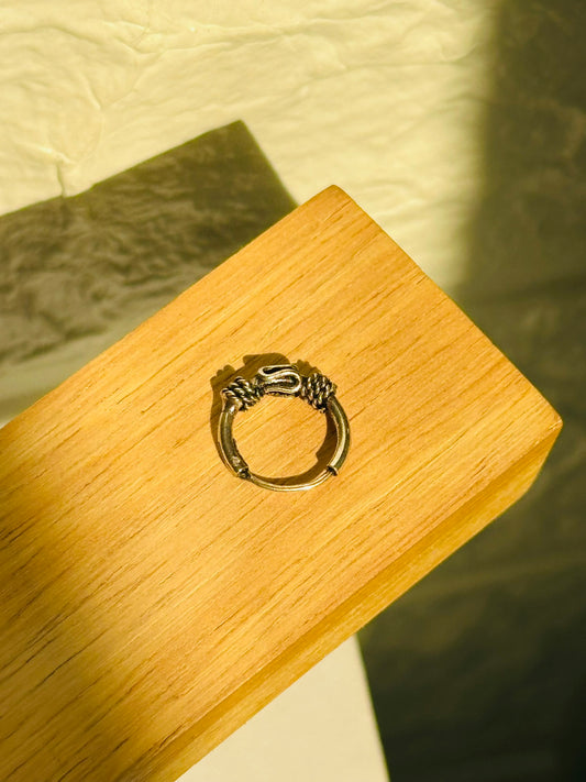 Oxidized Silver Nose Ring