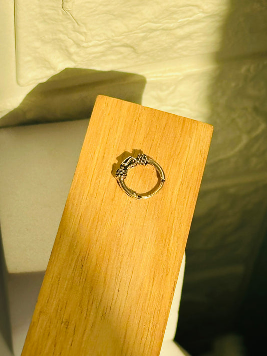 Oxidized Silver Nose Ring