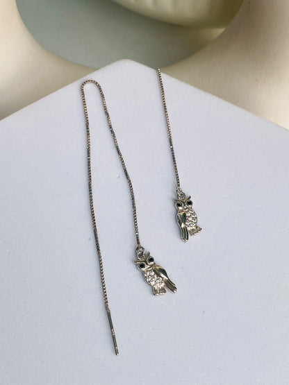 Owl Threader Earring