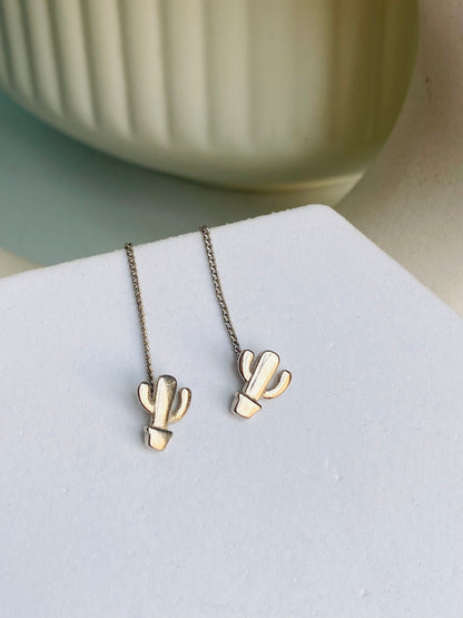 Cactus Threader Earring