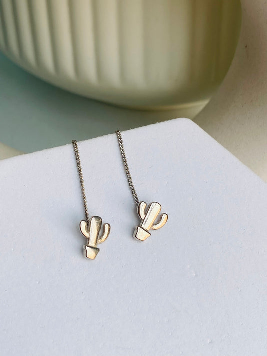 Cactus Threader Earring