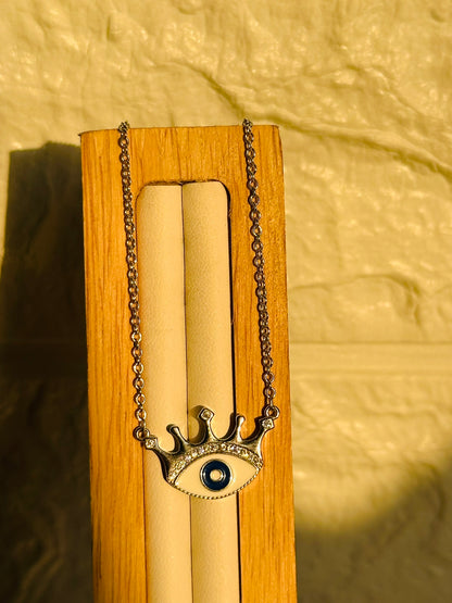Crowned Evil Eye Neckpiece