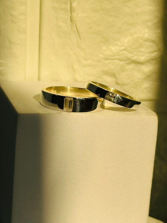 Twin Sparks Couple Rings