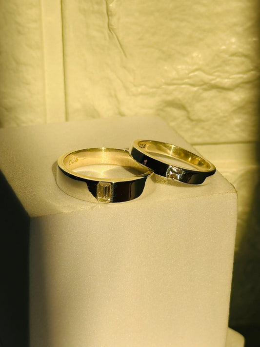 Twin Sparks Couple Rings