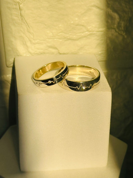 Lifeline Couple Rings