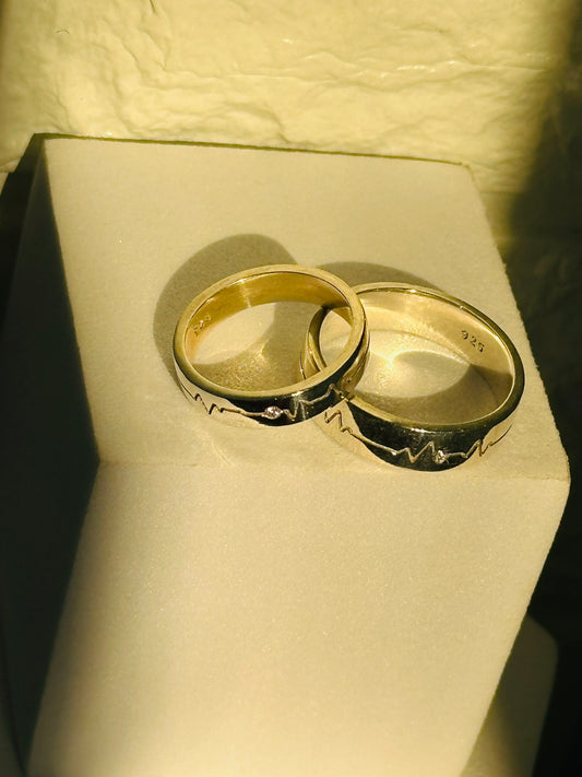 Lifeline Couple Rings