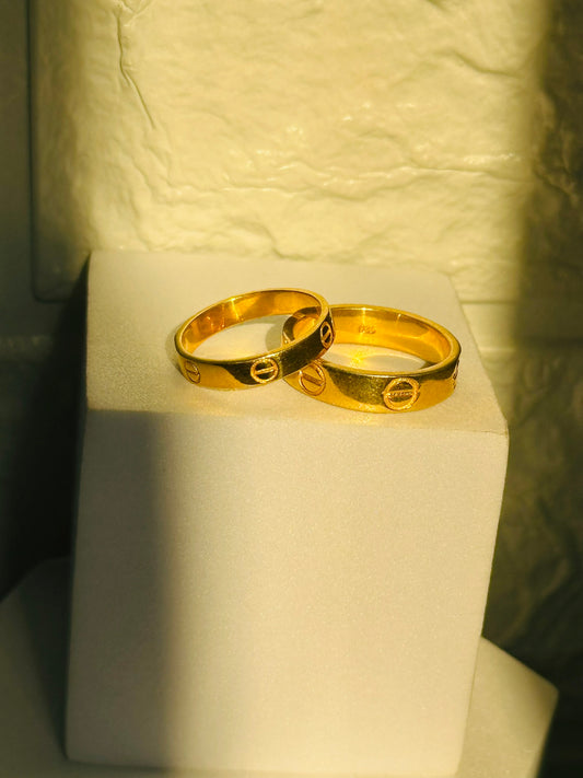 Classic Band Couple Rings