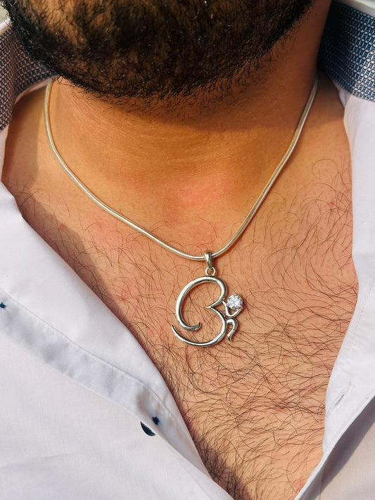 Divine OM Locket (Snake Chain)