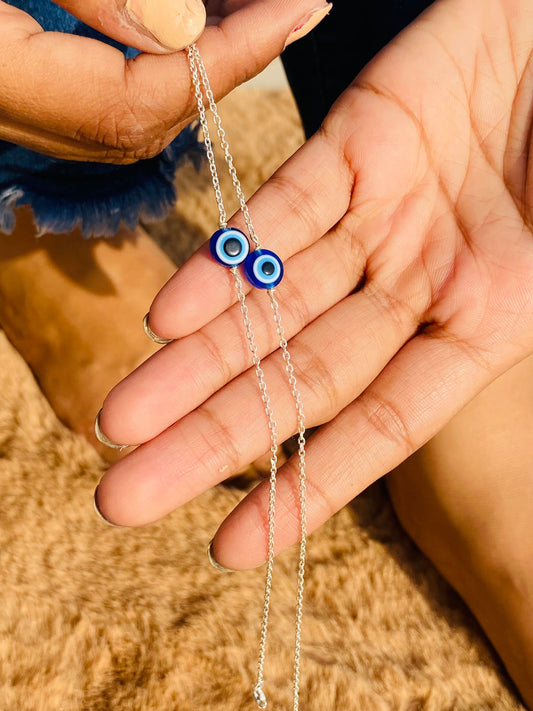 Blue eye anklets