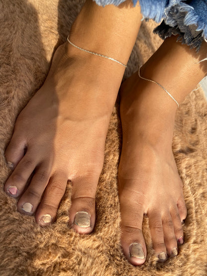 Herringbone anklets