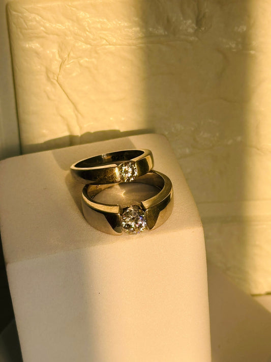 Moissanite Glow Couple Rings