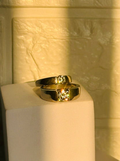 Moissanite Glow Couple Rings