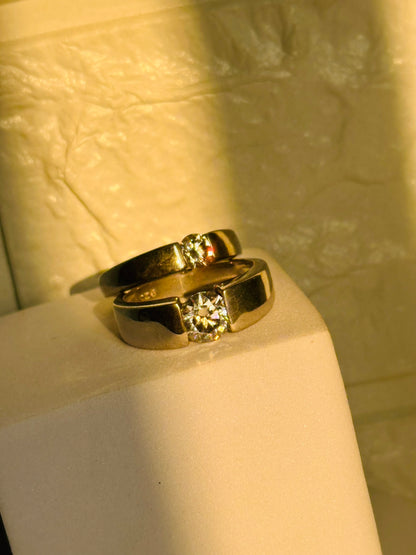 Moissanite Glow Couple Rings