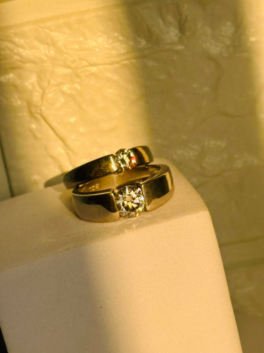 Moissanite Glow Couple Rings