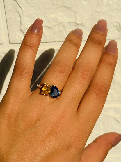 Couple Birthstones Ring