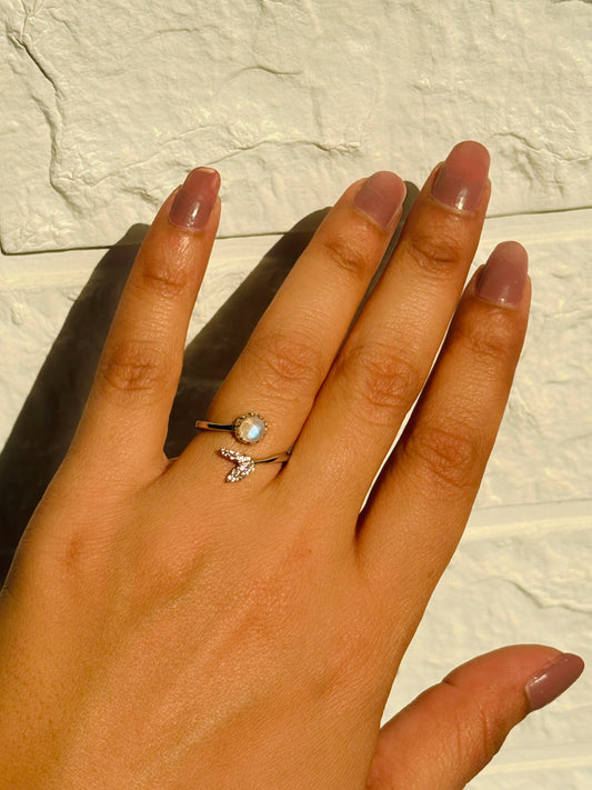 Moon Stone Mermaid Ring