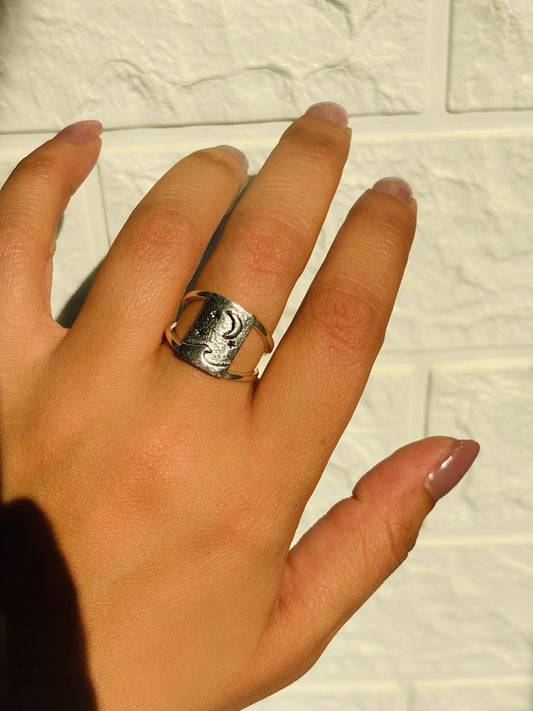 Moonlit Wave Ring
