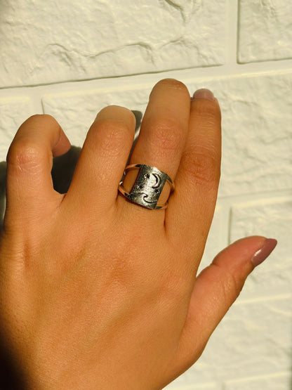 Moonlit Wave Ring