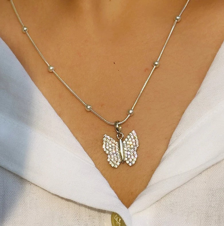 glow butterfly neckpiece