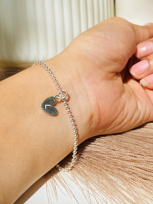 Blue Mist Heart Bracelet